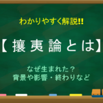 【尊王攘夷運動とは】簡単にわかりやすく解説!!なぜ起きた?きっかけや流れなど