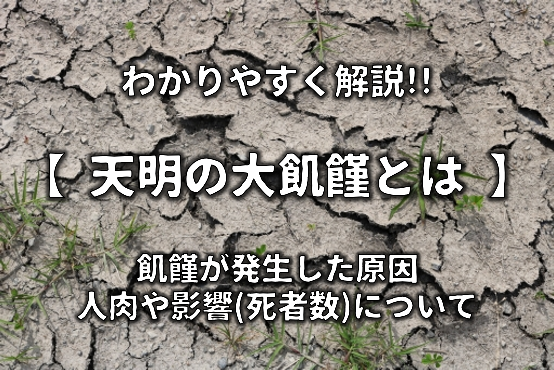【天明の大飢饉とは】わかりやすく解説!!人肉…原因や影響(死者数)･その後など